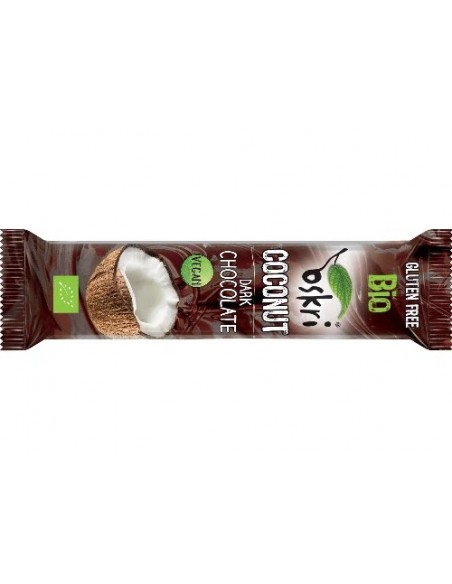 Box with 20 Units Coconut Dark Chocolate Bar